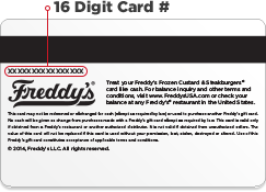 Freddy's Gift Cards