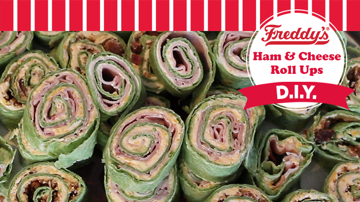 Freddy's Ham & Cheese roll ups D.I.Y Pinterest Post.