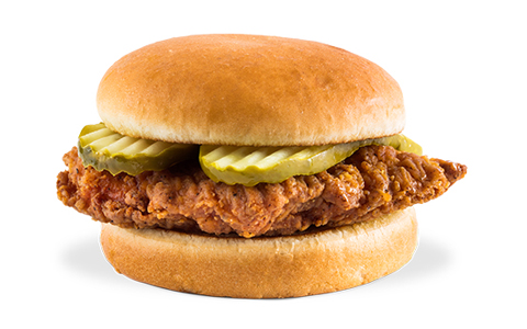 Crispy chicken sandwich image.