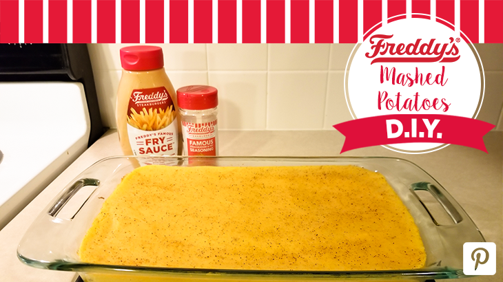 Freddy's Mashed Potatoes on pintrest made with Freddy's Fry Sauce and Freddy's Famous Seasoning.