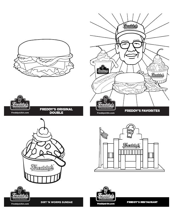 Freddy S Frozen Custard Amp Steakburgers Coloring Pages