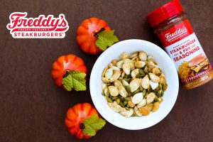 Roasted Pumpkin Seeds made with Freddy's Famous Steakburger & Fry Seasoning